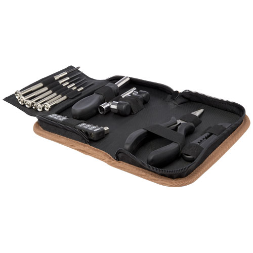 Spike 24-piece Rcs Recycled Plastic Tool Set With Cork Pouch