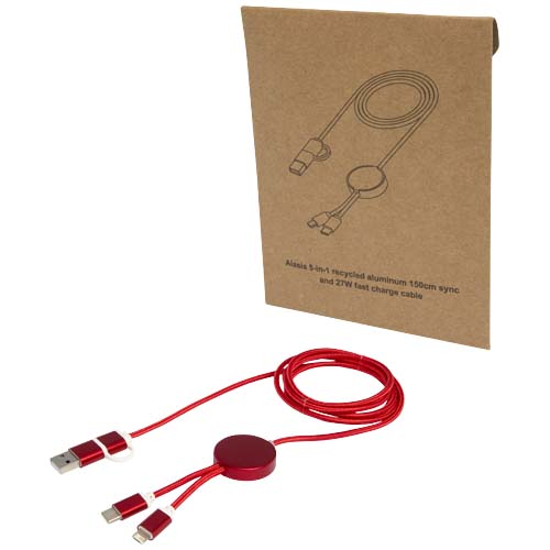 Alasia 5-in-1 Recycled Aluminium And Plastic 150 Cm Data Sync And 27w Fast Charge Cable