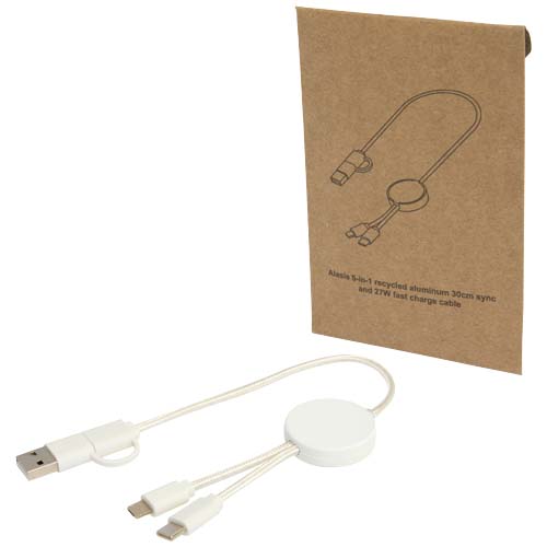 Citala 5-in-1 Recycled Plastic 30 Cm Data Sync And 27w Fast Charge Cable